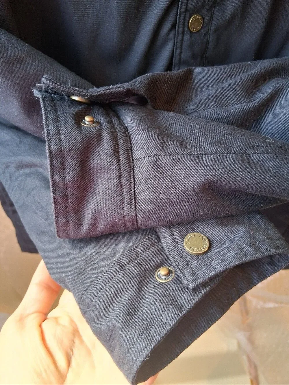 Noble Outfitters Men's Black Hooded Field Jacket - Classic Casual Layer Sz L